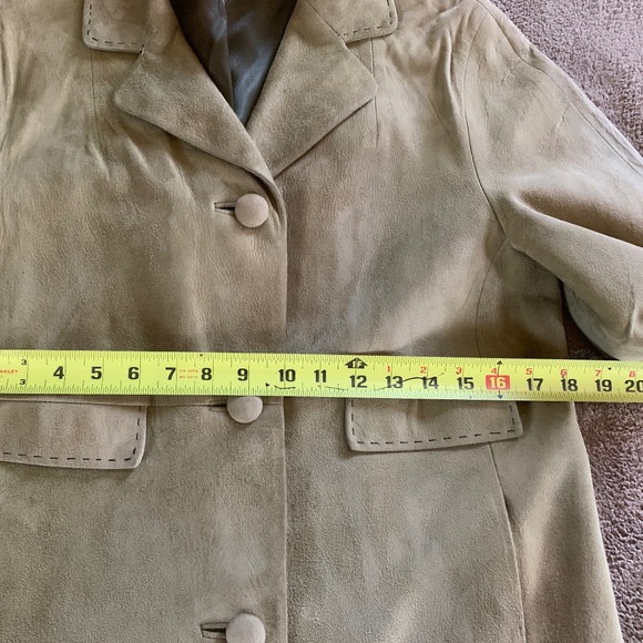 Vintage long camel suede coat - Picture 7 of 8